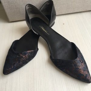 3.1 Phillip Lim Devon Jacquard d'Orsay Flat Bronze